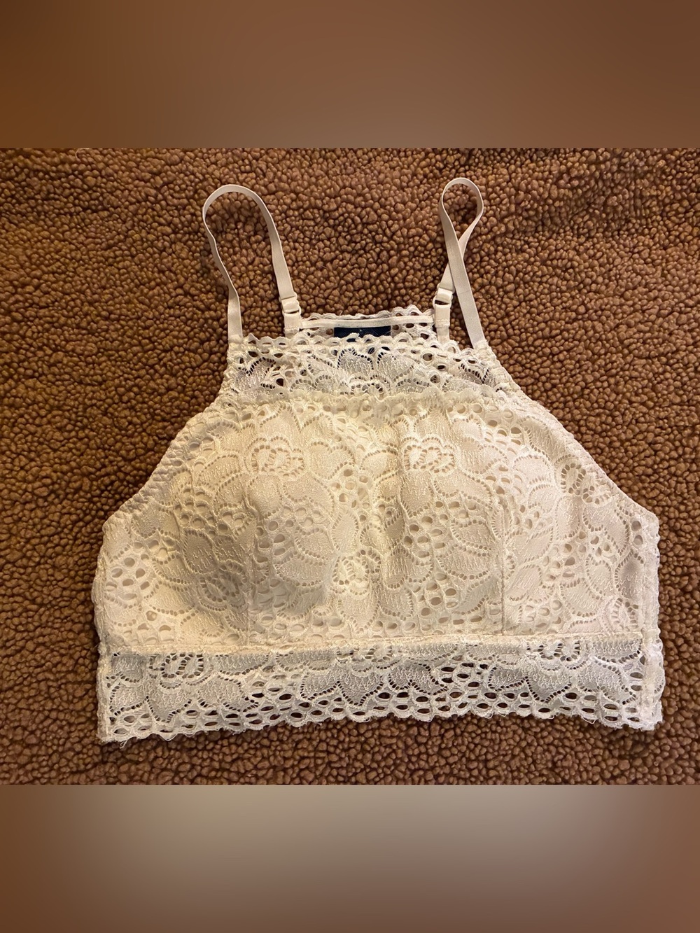 Daytrip White Lace Crop Camisole Bralette